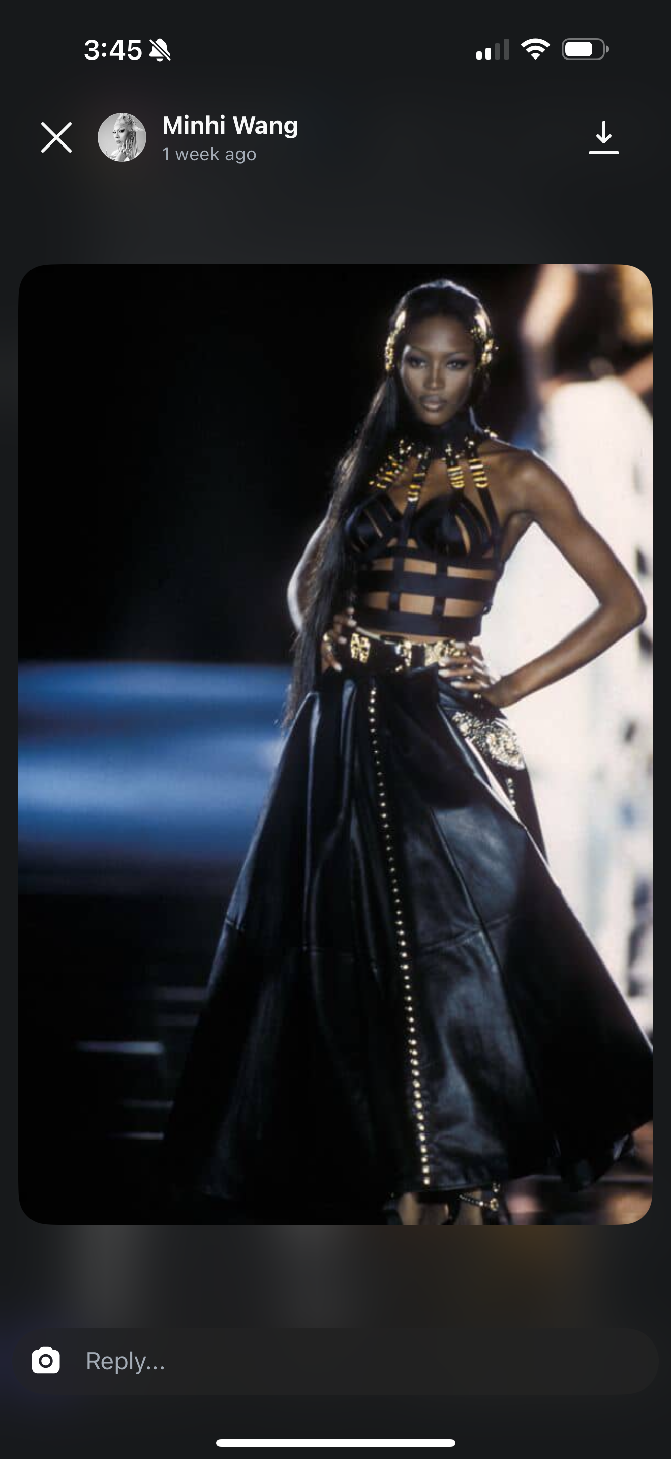 Minhi Wang - red Versace look