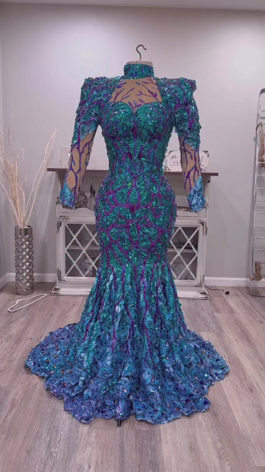 Embellished Creative Mermaid Gown